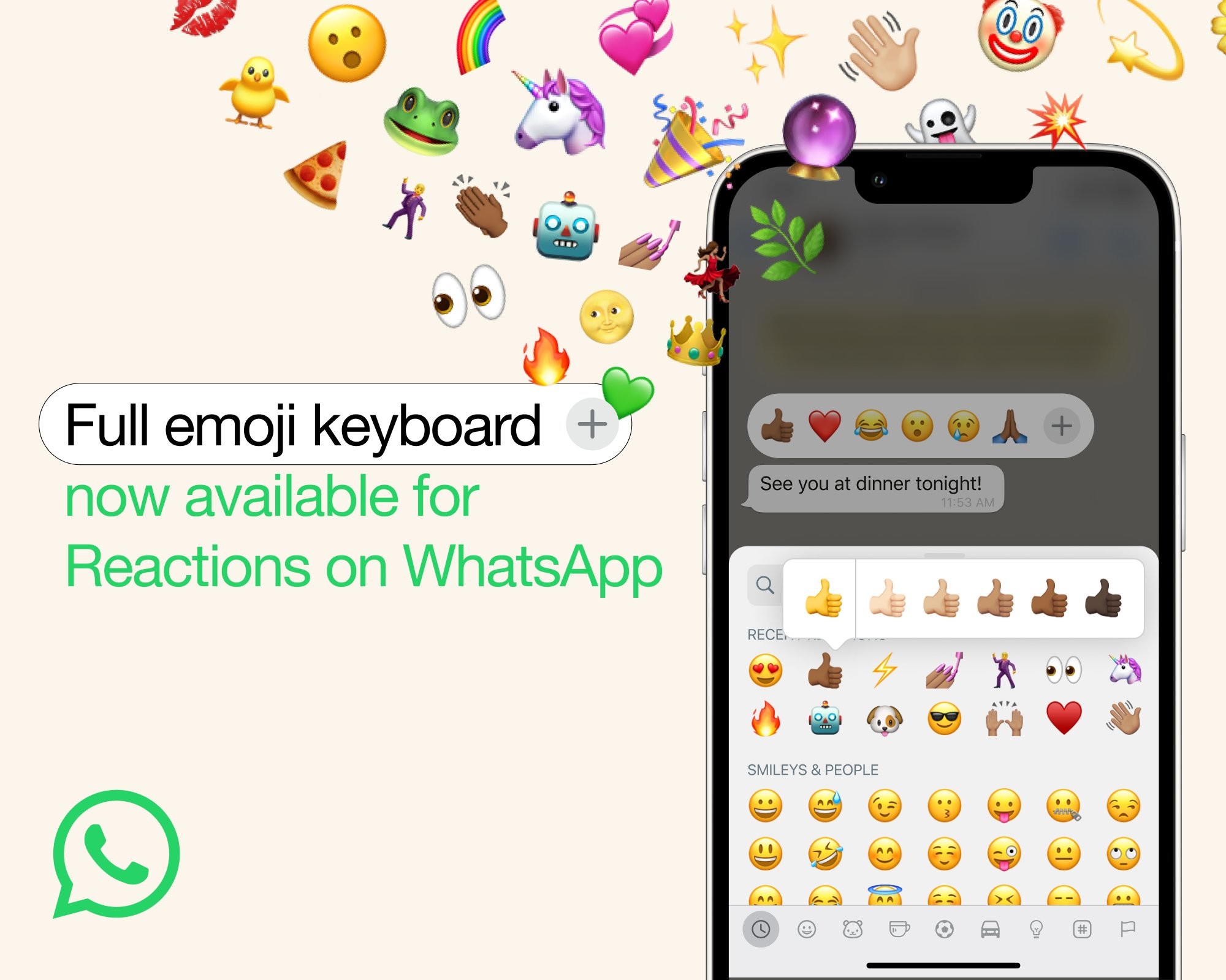 WhatsApp Emoji Reactions