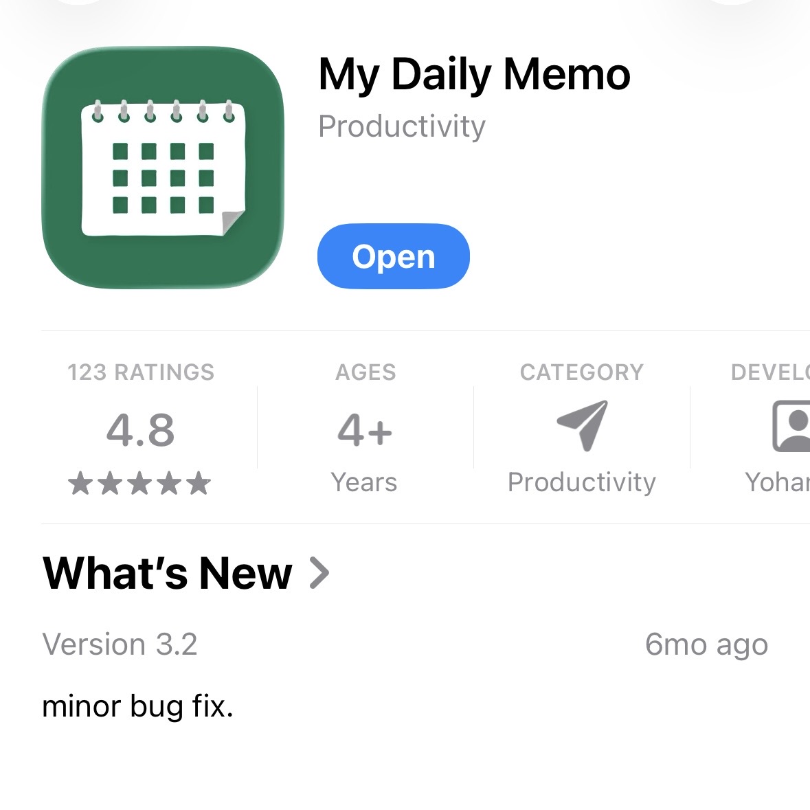 My Daily Memo App